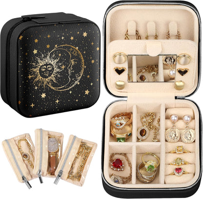 Travel Jewelry Case - Small Jewelry Organizers and Storage Box for Women Girls Teens Cute