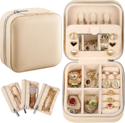 Travel Jewelry Case - Small Jewelry Organizers and Storage Box for Women Girls Teens Cute