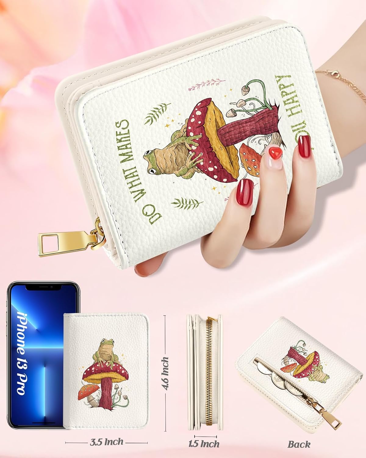 Credit Card Holder Wallet for Women - Cute Leather Ladies Teen Girls Female Cardholder Wallets Accordion Purse