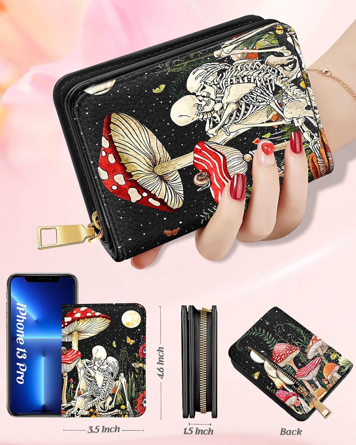 Credit Card Holder Wallet for Women Cute Leather Ladies Teen Girls Female Cardholder Wallets Accordion Purse