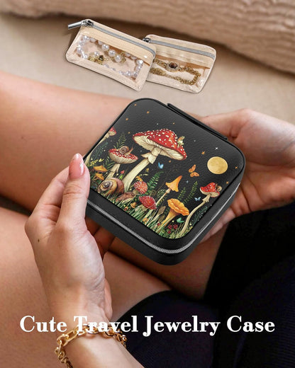 Travel Jewelry Case - Small Jewelry Organizers and Storage Box for Women Girls Teens Cute