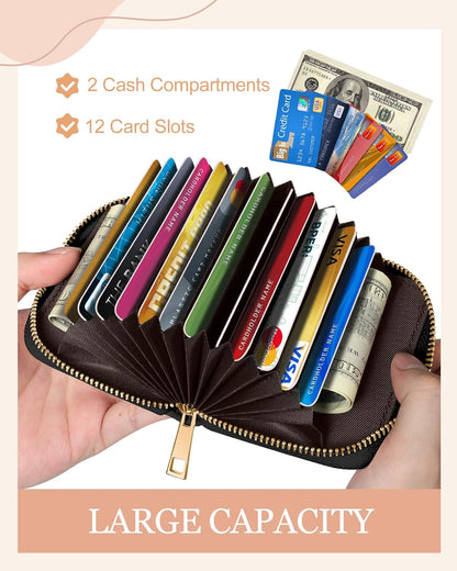 Credit Card Holder for Women Cute Small for Ladies Teen Girls Female Rfid Leather Cardholder Wallets