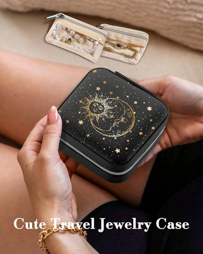 Travel Jewelry Case - Small Jewelry Organizers and Storage Box for Women Girls Teens Cute