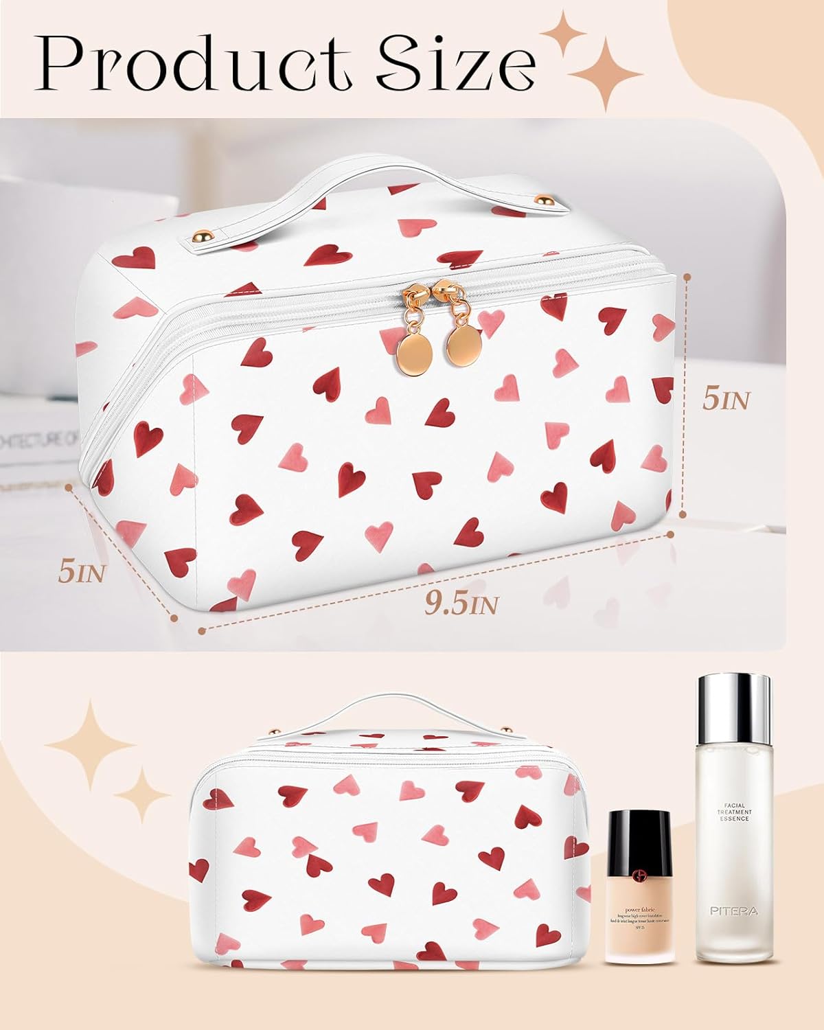 Makeup Bag Travel Cosmetic Bag Toiletry Make Up Bags Cute Women Large Capacity