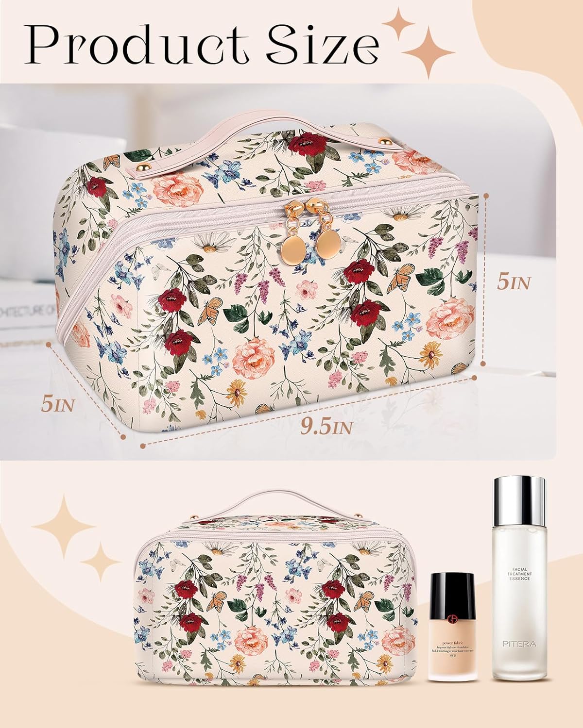 Makeup Bag Travel Cosmetic Bag Toiletry Make Up Bags Cute Women Large Capacity