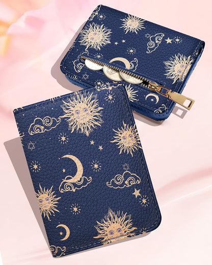 Credit Card Holder Wallet for Women - Cute Leather Ladies Teen Girls Female Cardholder Wallets Accordion Purse