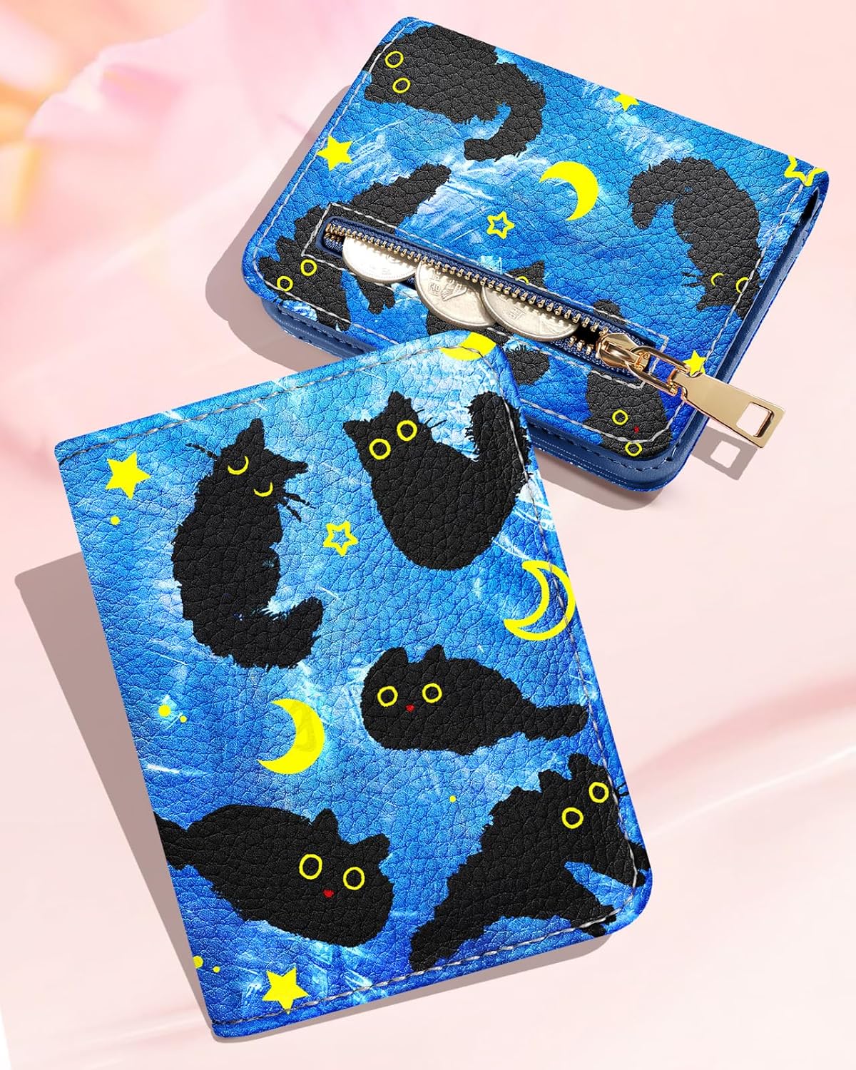 Credit Card Holder Wallet for Women Cute Leather Ladies Teen Girls Female Cardholder Wallets Accordion Purse