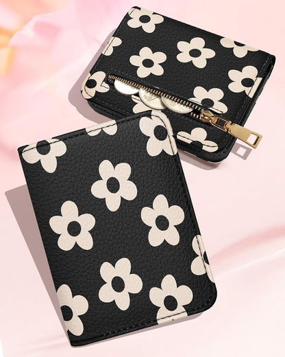 Credit Card Holder Wallet for Women - Cute Leather Ladies Teen Girls Female Cardholder Wallets Accordion Purse