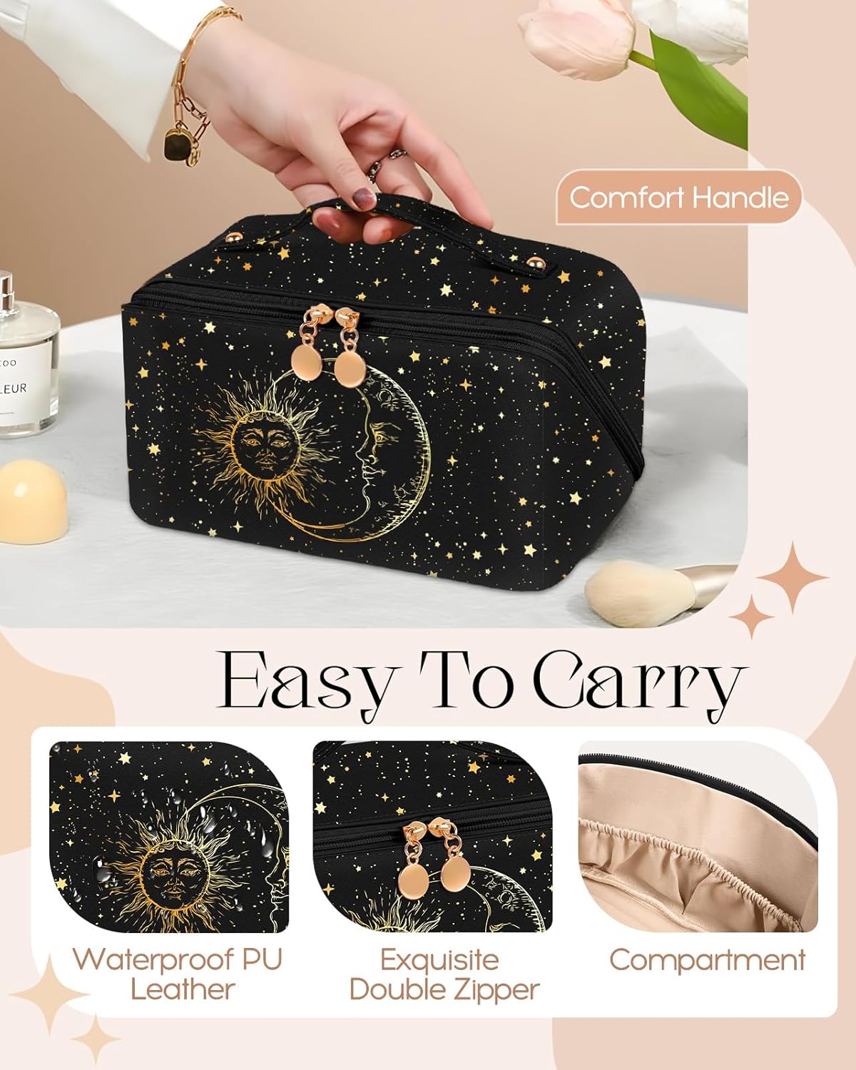 Makeup Bag Travel Cosmetic Bag Toiletry Make Up Bags Cute Women Large Capacity