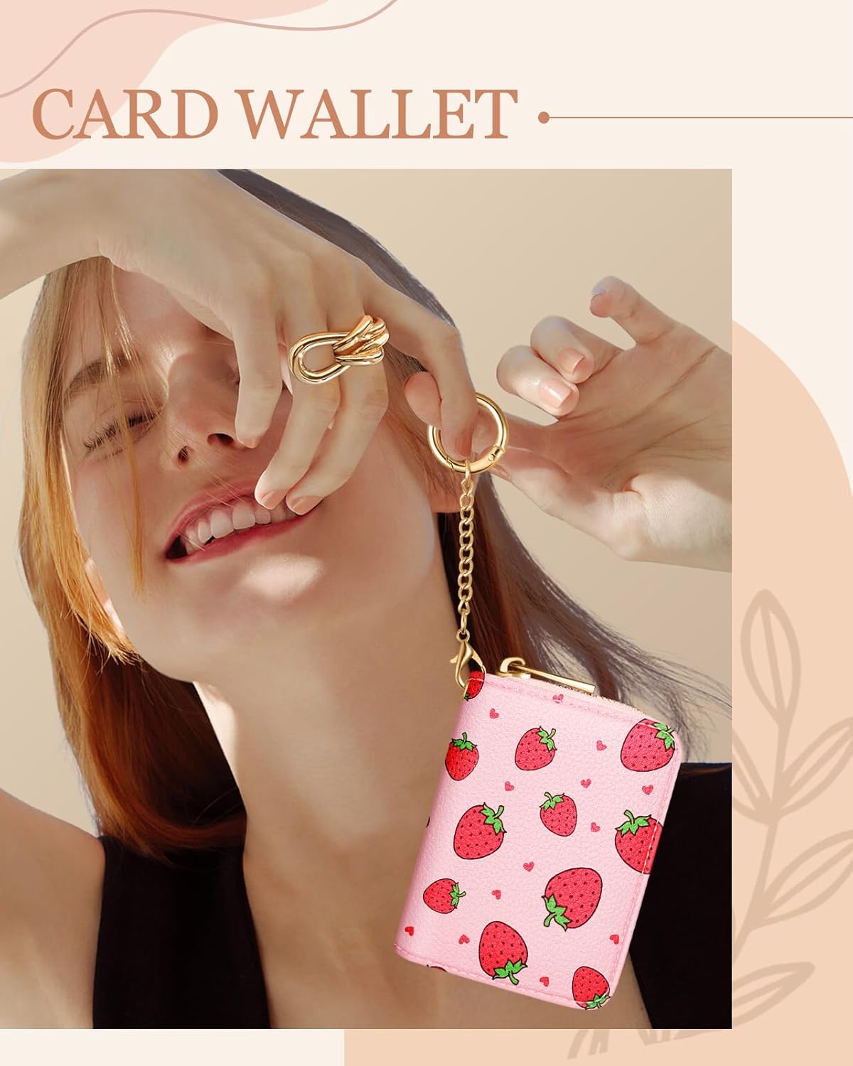 Credit Card Holder for Women Cute Small for Ladies Teen Girls Female Rfid Leather Cardholder Wallets